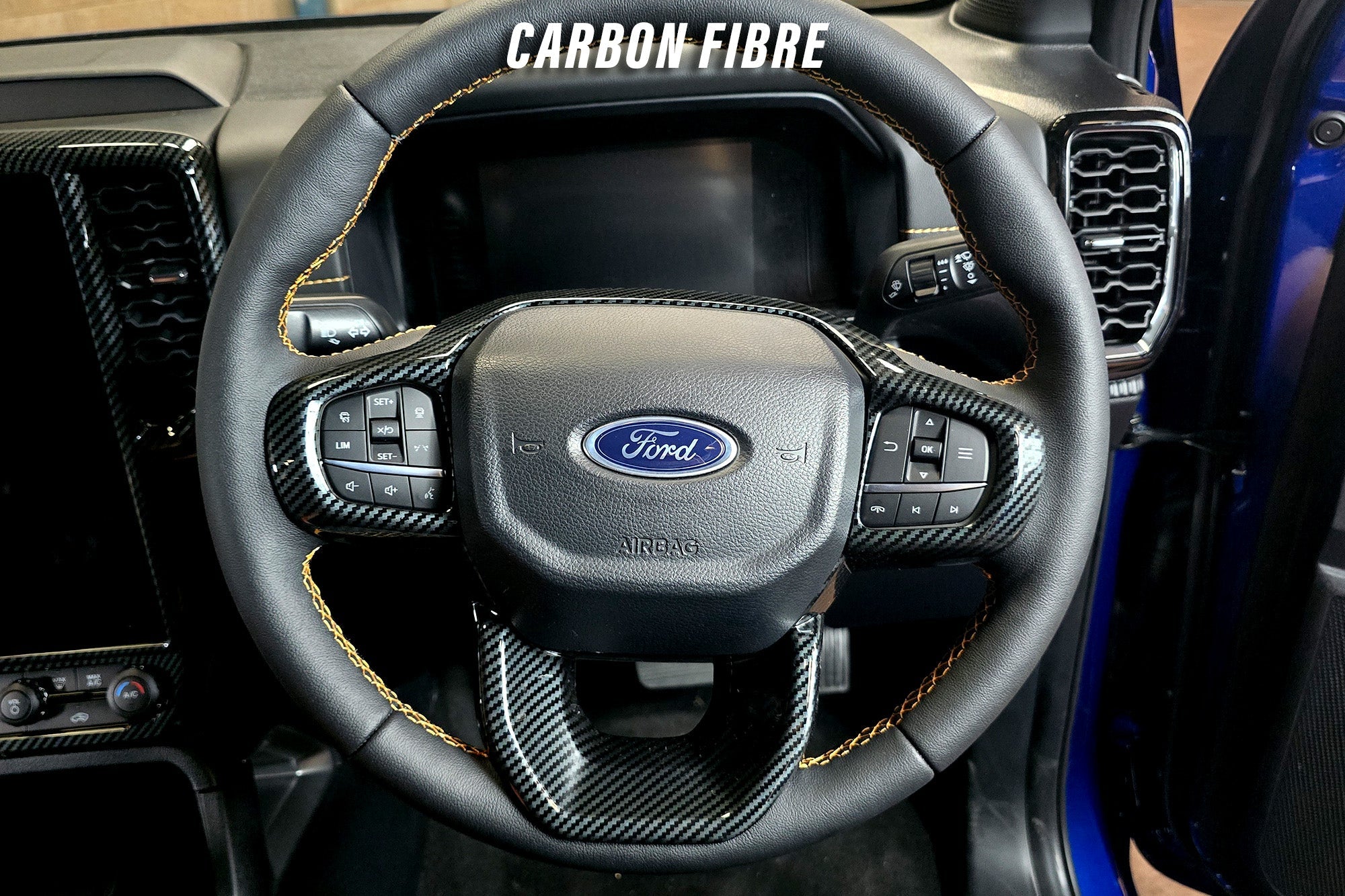 Car Styling Steering Wheel Trim Cover Sticker Carbon Fiber Style For X3