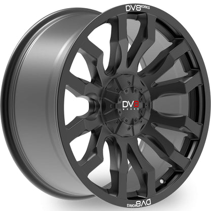DV8 Works Edge Black 20" Alloy Wheel - Next-Gen Ranger UK