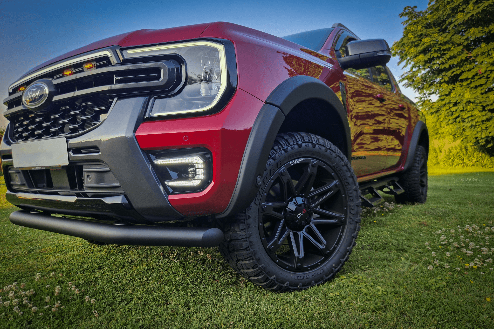 Epartsgogo Front Bumper Smoke LED Side Marker Lights For 2019-2022 Ford Ranger – Direct Fit, Chrome Housing, Left+Right